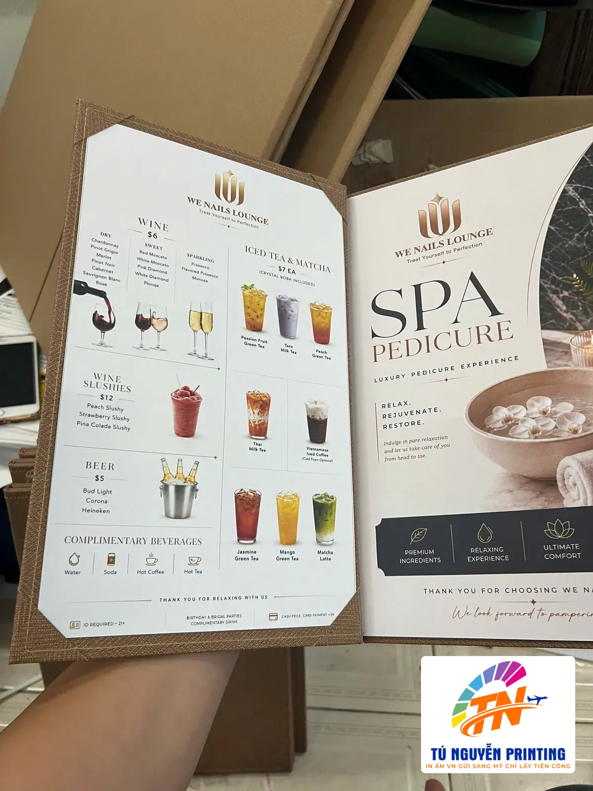Menu Book tiệm nail Tú Nguyễn Printing 12
